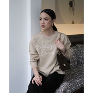 GONEGANI OFFICIAL - Knitted Sweater Wanita Exclusive Embroidery DetailELEGAN GG Lovers Sweater
