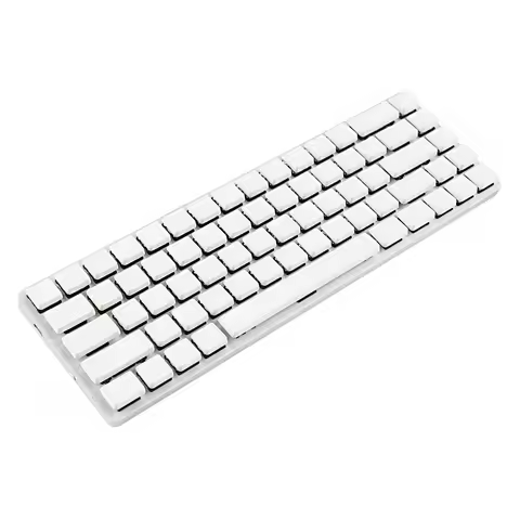 YMDK White Blank Low Profile ABS Keycaps 115 Keys Only Compatible With Keychron Pro Max Low Profile