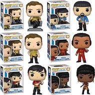 Funko Pop! Star Trek Set of 6: Captain Kirk in Chair, Khan, Spock (Mirror Mirror), Sulu (Mirror Mirror), Uhura (Mirror Mirror) and Kirk (Mirror Mirror)