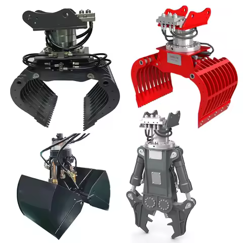 KABOLITE K970 Hydraulic Claw Bucket Hydraulic Clamp 1/14 RC Hydraulic Excavator 270° Rotation Metal 