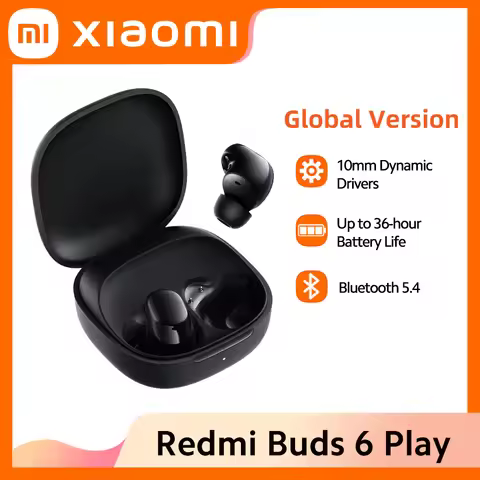 Global Version Xiaomi Redmi Buds 6 Play Earbuds 10mm Dynamic Driver AI Noise Cancellation 36 Hours B