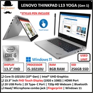 LENOVO ThinkPad L13 YOGA GEN 1 (1 YEAR WARRANTY T&C) Core i5-10TH 13.3inch FHD TOUCHSCREEN DISPLAY U