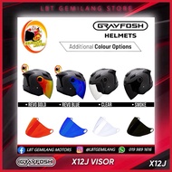GRAYFOSH Helmets X12J Visor [REVO BLUE & REVO GOLD] Original