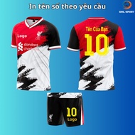 ( Sesame elastic fabric) Liverpool Club red and white 2025 football shirt, football shirt with name 