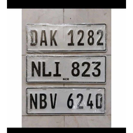 TEMPORARY CAR PLATE PLAKA METAL GALVANIZED EMBOSSED
