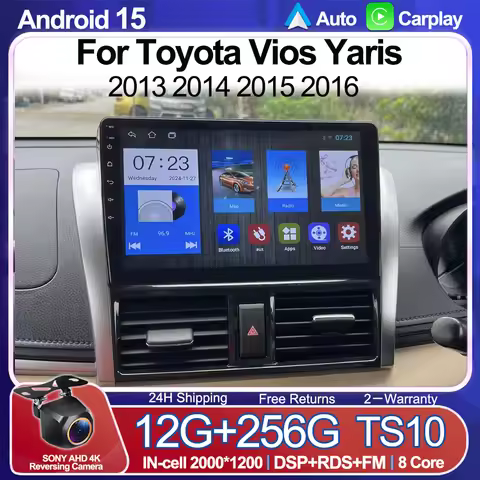 Car Radio Video Multimedia Player 10 '' For Toyota Vios Yaris 2013 2014 2015 2016 GPS Navigation WiF