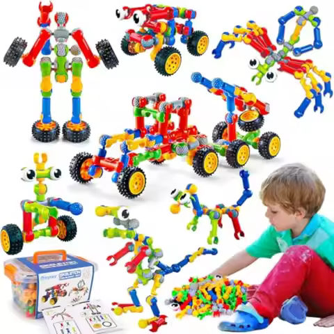 STEM Building Toys for 3 4 5 6 7 8+ Year Old Boy Girl Birthday Gift, Preschool Classroom Educational