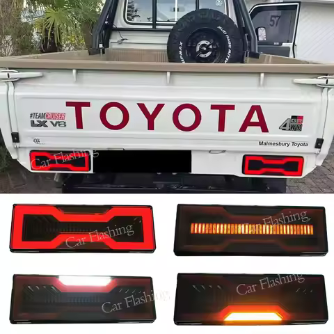 2PCS LED Tail Brake Light For Toyota Land Cruiser 70 Series FJ75 LC79 Rear Running Stop Reverse Turn