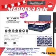 Central Titanium 90x200 Set Kasur Spring Bed Tanpa Sandaran Latex