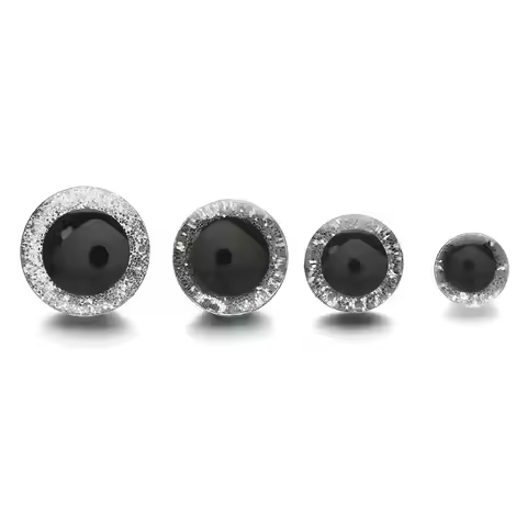 20pcs/10pairs New 8 Colors Eyes Crafts Eyes 10mm Plastic Glitter Crystal Eyes with Washer Puppet Cry