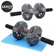SANCY Power Stretch Roller Spring Reflexive Double Wheel Body Exerciser AbRoller