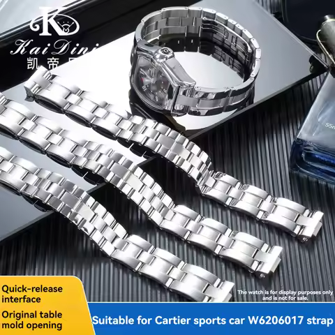 High quality Special For Cartier Roadster W6206017 Quick Release Steel strap Canvas Men Women stainl
