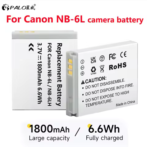 NB 6L NB6L NB-6L Camera Battery 1800mAh For Canon Powershot D30 D10 S200 S120 S95 SX710 510HS IXUS 3