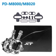 2021DEORE PD XT M8000 Self-Locking SPD Pedal MTB Bicycle Boxed Pedals M8020 with SM SH51 for Bicycle Racing Mountain Bike Parts