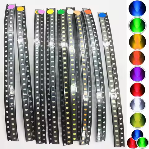 4000pcs 0603 smd led Red Yellow Green White Blue Orange light emitting diode Water Clear LED Light D