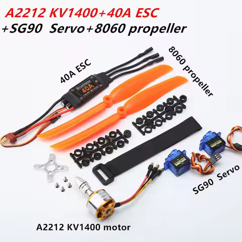Brushless Motor A2212 2212 2200KV / 1400KV 40A ESC 6035 / 8060 Propeller SG90 9G Micro Servo for RC 