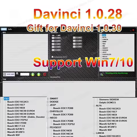 Davinci 1.0.28 PRO CHIPTUNING REMAPPING DAVINCI REMAP Repair Software Support Win 7/10/11 Davinci 1.