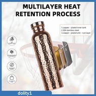 [Dolity1] Hammered Copper Bottle Made of Pure Copper Water Bottle for Home, Gym And Travel