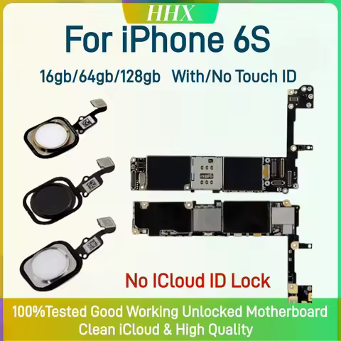 Clean ICloud Unlocked Mainboard For iPhone 6S Motherboard 16GB 64GB 128GB Logic Board Full Tested 10