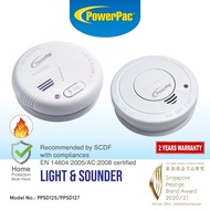 PowerPac Smoke Detector with Light and Test / HUSH function (PPSD125/PPSD127)