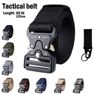 49 in/125 cm Tactical Belt, Men's Military Belt Buckle Belt 1.5inch Reinforced Nylon Webbing Tactical Belt, Belt Cobra Quick Release Buckle