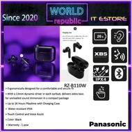 PANASONIC RZ-B110WDE RZ-B110W Water Resistant Wireless EARBUDS Earphones ERGONOMIC FIT RZ-B110WDE-K