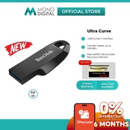 SANDISK ULTRA CURVE CZ550 USB 3.2 GEN 1 512GB FLASH DRIVE | THUMBDRIVE | PENDRIVE - CRUZER 550 - REL