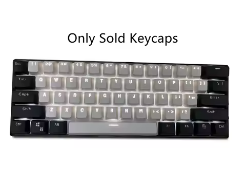 (Keycaps Only Sold)Black White RK 61 Keycaps PBT Material OEM Highly Keycaps, Backlit Two-Color Mech