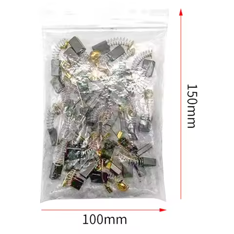 50pcs 5 Sizes Carbon Brush Replacement Kit For Drills Sanders Grinders & Motor 5x8x15mm 4x8x12.5mm 6