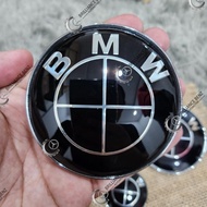 MESIN Hood Logo Emblem Trunk Hoodbmw 82Mm 74Mm Full Black E36 E46 E90