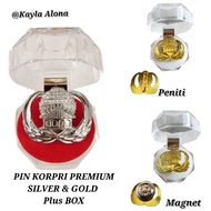 Premium GOLD & SILVER KORPRI PIN PLUS BOX - PREMIUM GOLD & SILVER KORPRI BROS PLUS BOX