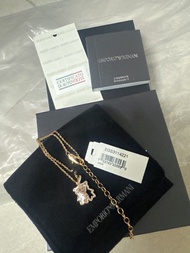 Emporio Armani Necklace 鍍玫瑰金色銅製閃石珍珠母貝女士項鍊 EGS3114221