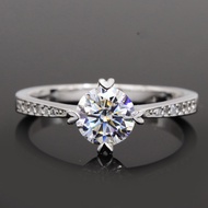 1ct moissaite diamond ring round cut 8 hearts and 8 arrows sterling silver 925 moissanite ring