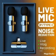 2.4GHz Wireless Lavalier Mic | Transmitter & Receiver | Live Video & Interview | Mikrofon Lavalier W