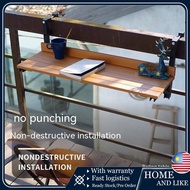 Ready Stock# Nordic Folding Table Outdoor Bar Table Balcony Foldable Hanging Table Balcony Railing T