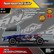 BJT 422 - CUSTOM STICKER DECAL L300 RACING STYLE HOLOGRAM / STIKER SEGALA JENIS PICK UP FREE REQUEST