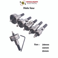 Hole Saw 20MM, 22MM, 25MM High Speed Steel. Saw Tip. Drill Bit Hole Cutter Tool for Wood Metal Alloy