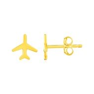 Nathalias NY 14K Gold Airplane Earrings 14K Yellow