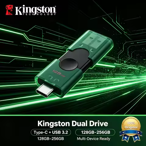 Kingston 256GB 128GB DTDEG2 USB 3.2 Dual Type C A OTG Flash Drive Memory Stick for iPhone 15 16 Orig