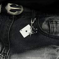 Creative Poker Dice Star Keychain Trendy Bag Pendant Unisex Accessories