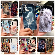 For Samsung Galaxy A26 Case SM-A266B Cute Cat Lion Painted Cover Soft Silicone Phone Case For Samsun