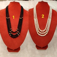 Pearl necklace hijab pearl necklace/ handmade pearl necklace/ long pearl necklace/ necklace/