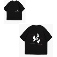 HITAM High Quality T-SHIRT OVERSIZED T-SHIRT | Die WITH A SMILE LIGHT UP COTTON COMBED 24s Short Bla