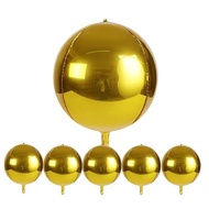 10/5pcs 4d Round Foil Balloons 22inch Metallic Gold Pink Large Round Mylar Ballon Birthday Party Bab