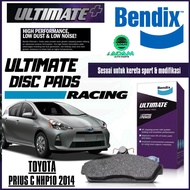 Bendix Ultimate Front  Brake Pad  Prius C NHP10 2014 DB1820 ULT