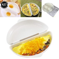 Creative Useful Two Eggs Microwave Omelet Cooker Pan Microweavable Cooker Omelette Eggs Steamer Box Home Kitchen Tools