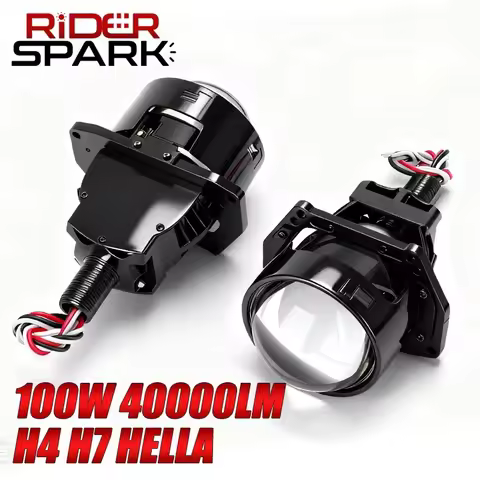 3 Inch Bi LED Projector Lenses Headlight Hella 3R H7 H4 9005 9006 HB3 HB4 100W Auto Lamp Universal R