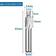 XCAN 1pc 4 ขลุ่ย HSS Counterbore End Mill M3.2-M20 Pilot Slotting Bit Milling Cutter สําหรับเจาะไม้ 