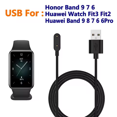 USB Charger for Honor Band 9 7 6 Charging Cable for Huawei Band 9 / 8 / 7 / 6 / 6Pro / Huawei Watch 