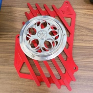Red 4Val Water Tank Cover with White Fan >>> Mounting Vario/ Click/ AB 160 - Full Set of Screws